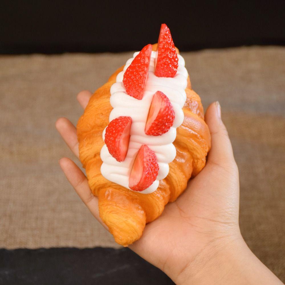 Convenient Fake Soda Bread Exquisite Artificial Bread Simulation Croissant Bread  Home Decoration