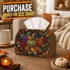 1pc Gothic Botanical Harvest Tissue Box - Multi-Functional Napkin Box, Two Sizes Available Made of Durable Polyester, Decorated with Pumpkin Chrysanth
