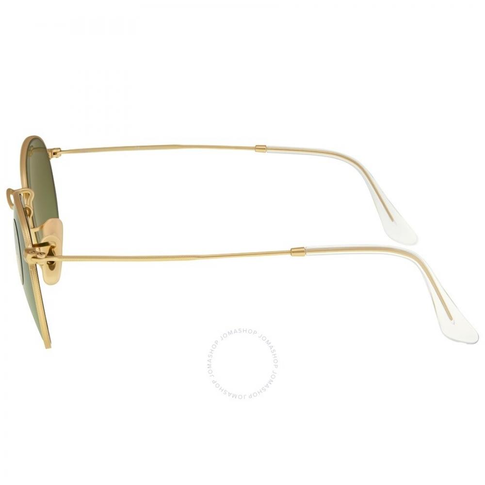 Ray Ban Round Metal Polarized Green Unisex Sunglasses Rb3447 112 58 50