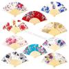 Folding Fan Hand Fan Chinese Japanese Elegant Floral Fan for Women Girl 6XDE