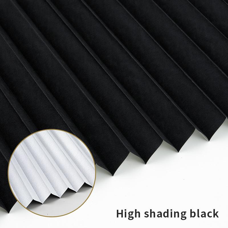 Self‑Adhesive Pleated Window Curtain,No Drill Blackout Privacy Shade for Bedroom Home