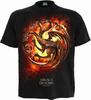HBO - HOD - DRAGON FLAMES (Unisex Black Short Sleeve T-Shirts) Large