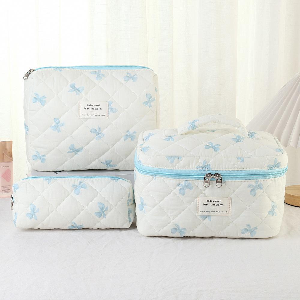 

Сверхлегкая стеганая косметичка большой вместимости, женская ручная изолированная сумка-мешок с рваными краями, сумка для хранения, хлопковая сумка-подкладка