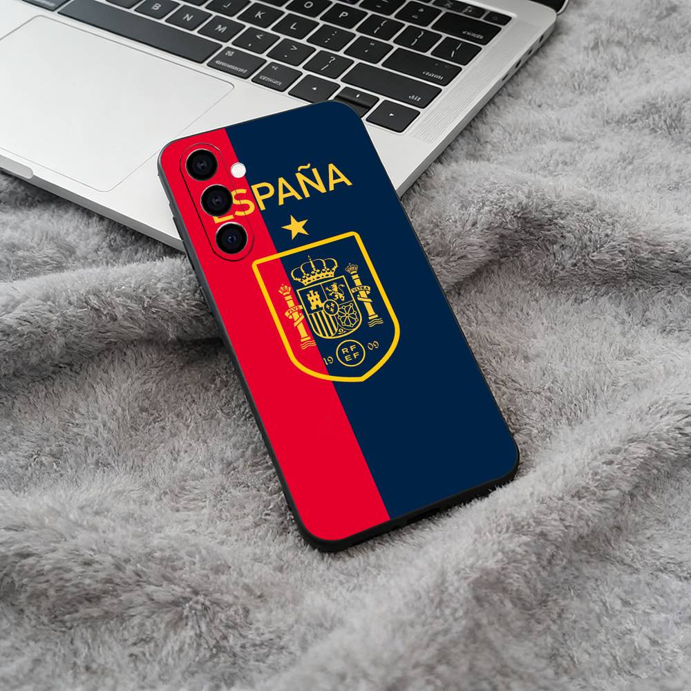 

Spanish Flag Pattern Phone Case For Samsung Galaxy A73,A71 A72,A70,A53,A52,A51,Soft Silicone Black Cover Samsung a514g