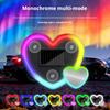 Universal Solar Atmosphere Light Heart-shaped Dynamic Gradient LED Fit Car Interior Ambient Light Decoration Accessory RGB