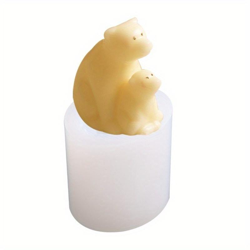 New Polar Bear Silicone Mold DIY Silicone Candle Mold Aromatherapy Candle Molds Candle Making Tools Soap Mold Silicone Mold