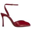 Zara Pu Open Toe Elegant High Heel Ankle Strap Sandals 9.5cm Women Sandals Red 2356610600