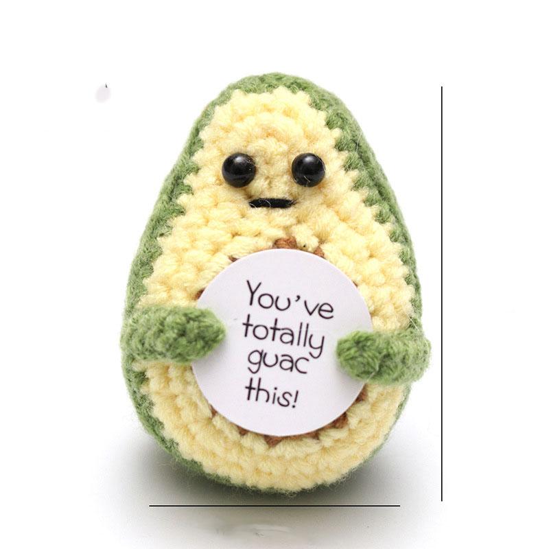 Cute Creative Mini Hand-knitted Plush Small Doll Jewelry Knitting Wool Doll Birthday Gift Office Interior Decorations