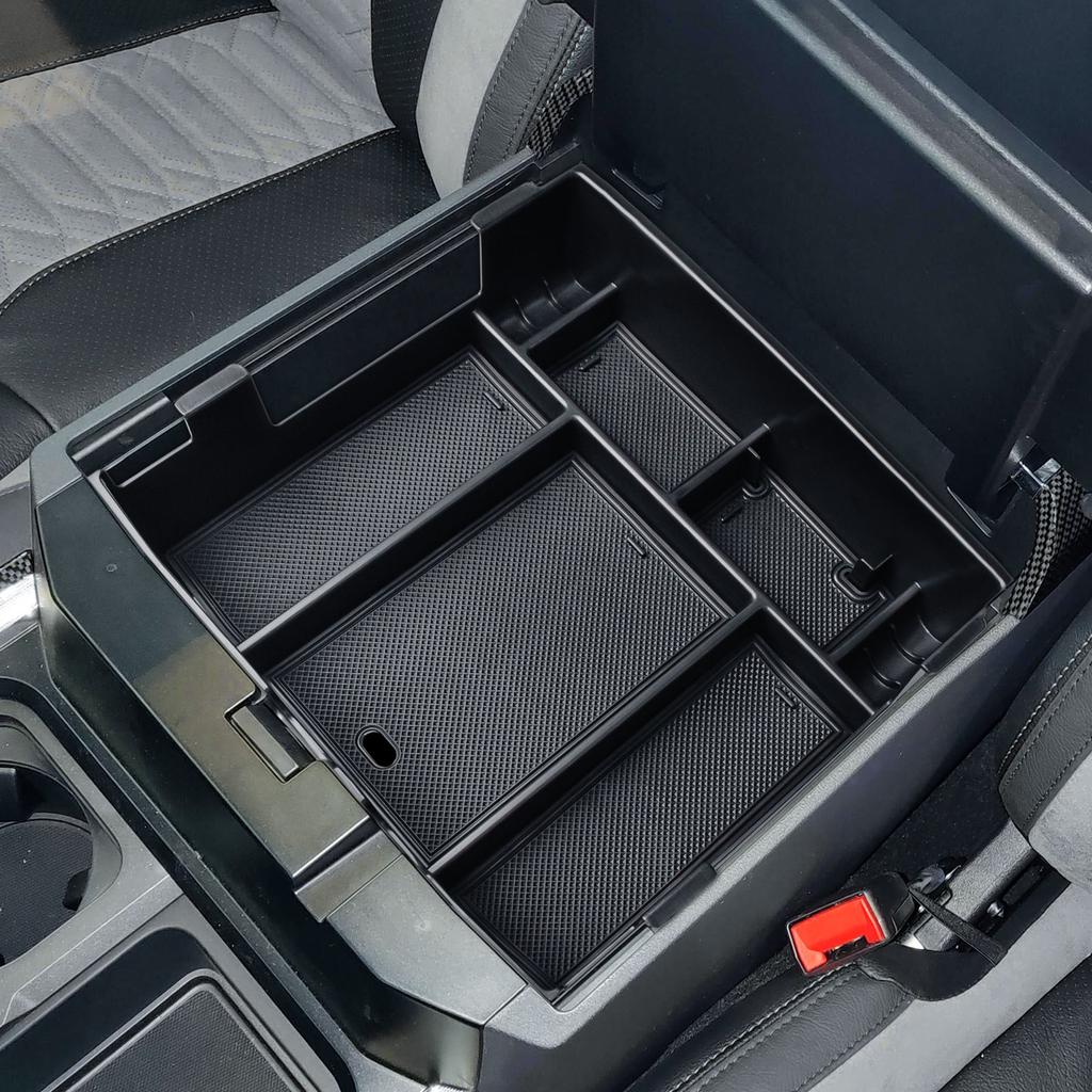 For 2025 2025 Ford F250 F350 F450 F550 Center Console Organizer Armrest Storage Box Tray Secondary Interior Car Box Accessories