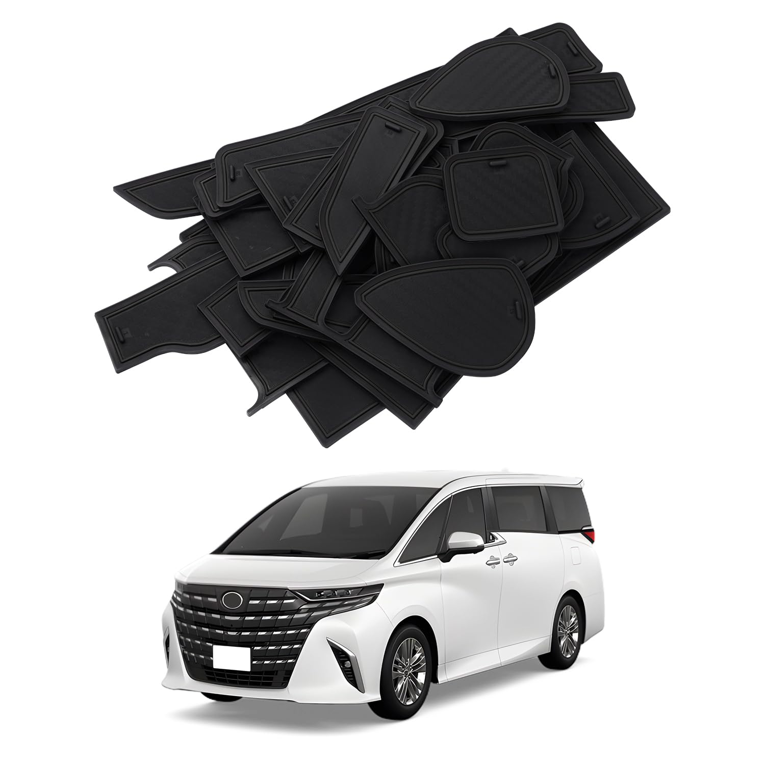 

Автомобильные коврики в карманы дверей Toyota Alphard 40 серии 2023-настоящее время, резиновые, для салона, комплект для снижения шума (Июнь - Модели), Специфический дизайн для автомобиля, Тюнинг