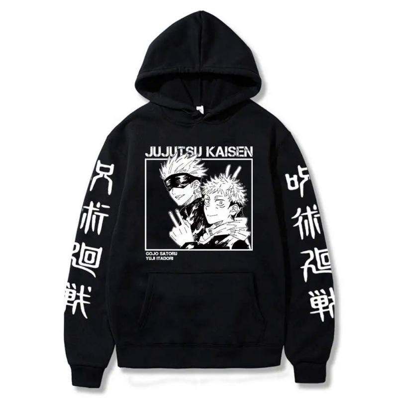 Jiu-jitsu Kaisen com capuz estampado animeHoodie