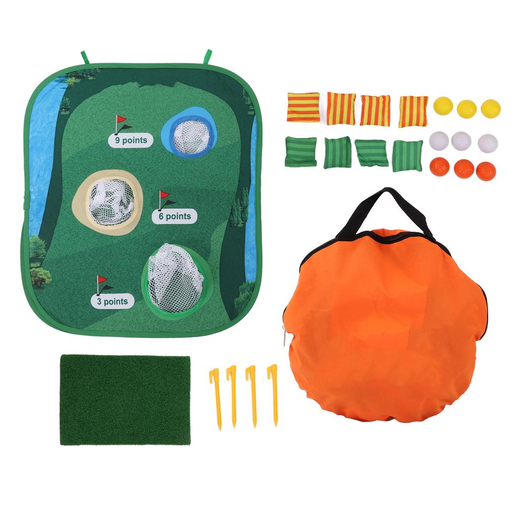 Golf Course Sandbag Board with Hitting Pads Tent Nails Durable Outdoor Golf Chipping Net Set