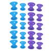 20pcs Mushroom Hair Curler Self Grip DIY Silicone Hair Style Curlers for Long Medium Short Hair Purple Blue