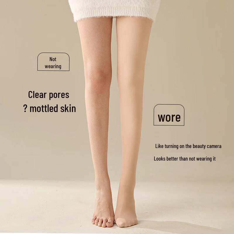 Langsha Thermal Fleece Lined Bare Leg Illusion Tights