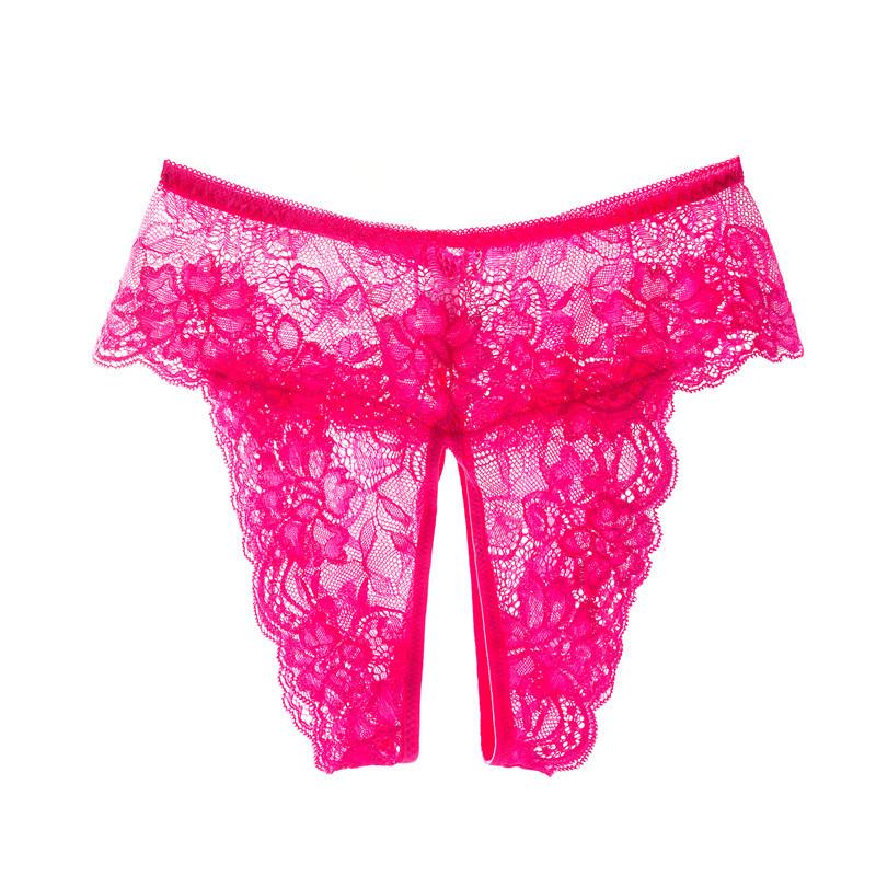 Women Sexy Opening Crotch Panties Lace Open Spandex Crotchless Thongs for Sex Plus Size Female Underpants Sex Briefs Tangas