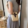 Stylish Women's Woven Crossbody Bag 2023 Trendy Mini Purse For Daily Use In White Black Khaki Brown