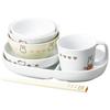 Dick Bruna Tableware Set Tsumitsumi Set Microwave and Dishwasher Safe Inglaze Kokko Parent and Child Made in Japan 417722 "Miffy" Children's 7-piece