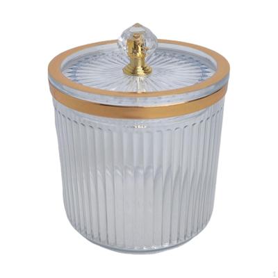 Bathroom Qtip Dispenser Container with Lid Dustproof Makeup Pads for Countertop