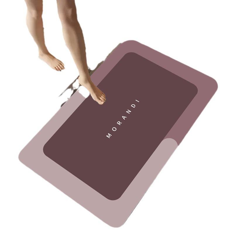 Alfombrilla de diatomeas para inodoro, sencilla, de secado rápido, absorbente, antideslizante, para el hogar y el baño