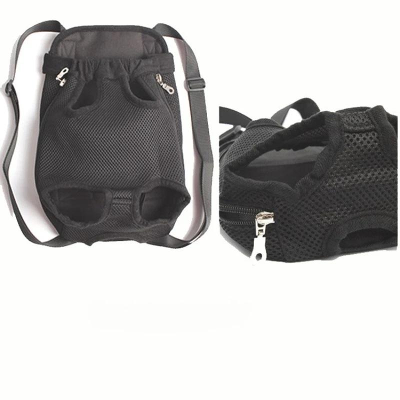 

Портативний дорожній рюкзак на подвійне плече, сумка-переноска для домашніх собак на відкритому повітрі, передня сумка для домашніх собак, сітчастий рюкзак 30-34cm чорний