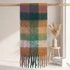| Imitation mohair plaid scarf | Autumn and winter warm AC grid | Support LOGO customization