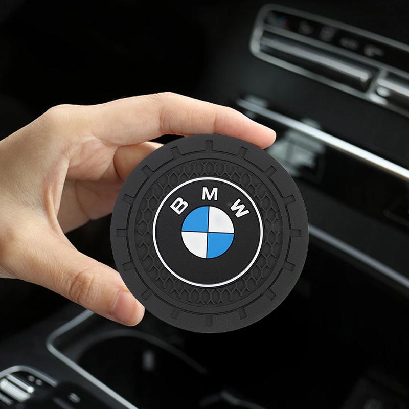 2Pcs Car Coasters Silica Gel Water Cup Mats For BMW F30 F10 E90 E46 E60 E70 E39 E62 E93 GT G30 Auto Interior Watercup Slot Pad