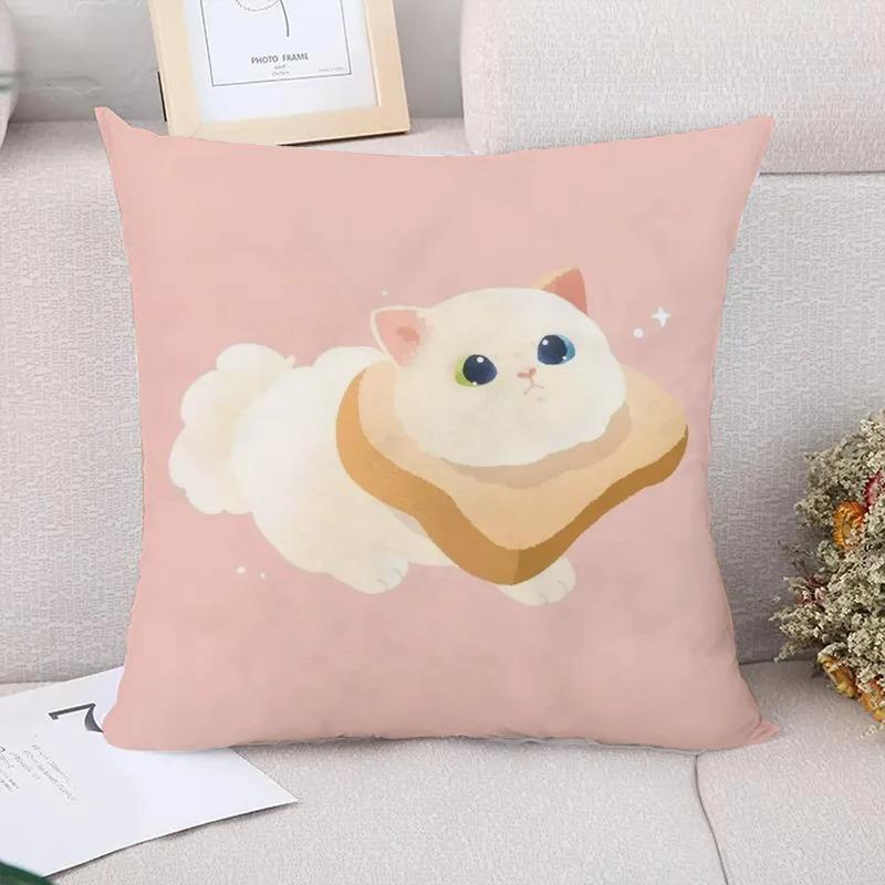 

Милый кот Декоративная наволочка для гостиной, офиса, дома, наволочка для автомобиля, украшения 40x40cm