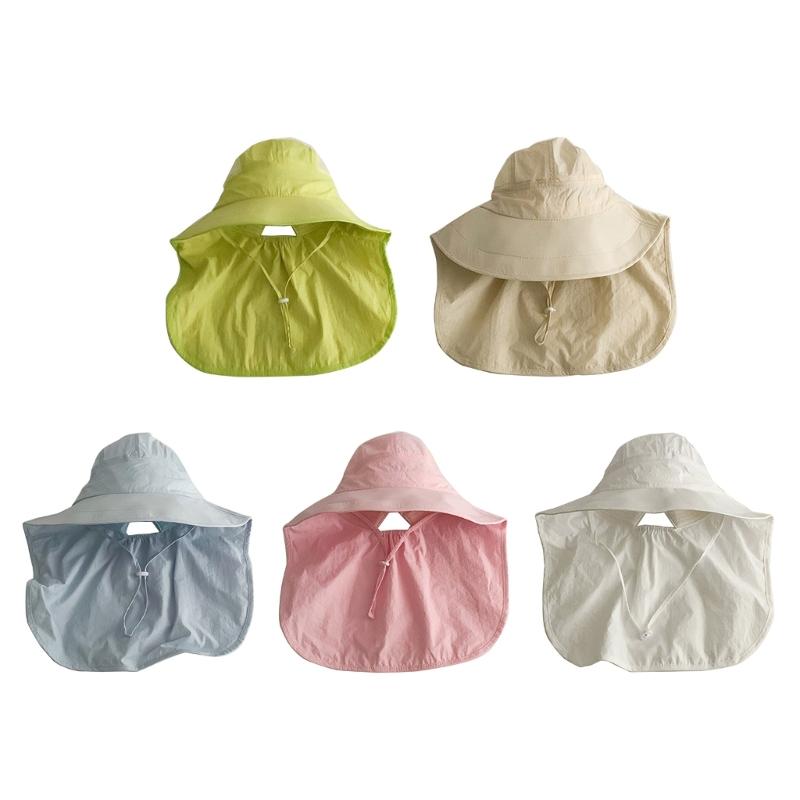 Baby Sun Hat Summer Toddler Sun Hat Breathable Baby Hat with Neck Flap Infant Baby Girl Boy Sun Hat Lightweight Swim Hat