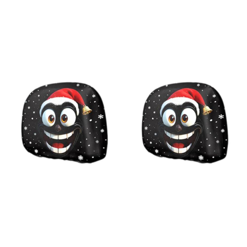 2PCS Cartoon Headrest Protector Elastic Car Pillow Protector Soft Neck Pillow Cover  SUV