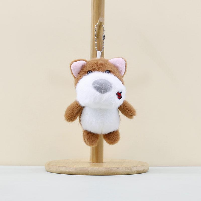 Cute Plush Dog Keychain Soft Toy Charming Cartoon Dog Accessory For Bags
