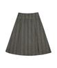 Mileko Pleated Pattern Midi Sk Khaki Gray