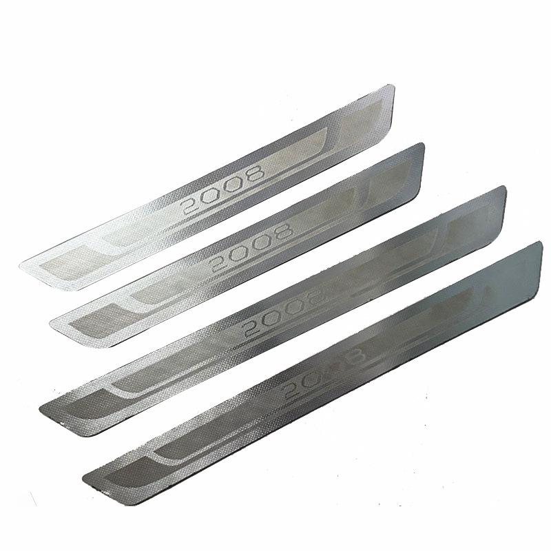 Peugeot 2008 Carbon Fiber Door Sill Protector - Ultra-Thin, Anti-Scratch, Universal Bumper Strip.