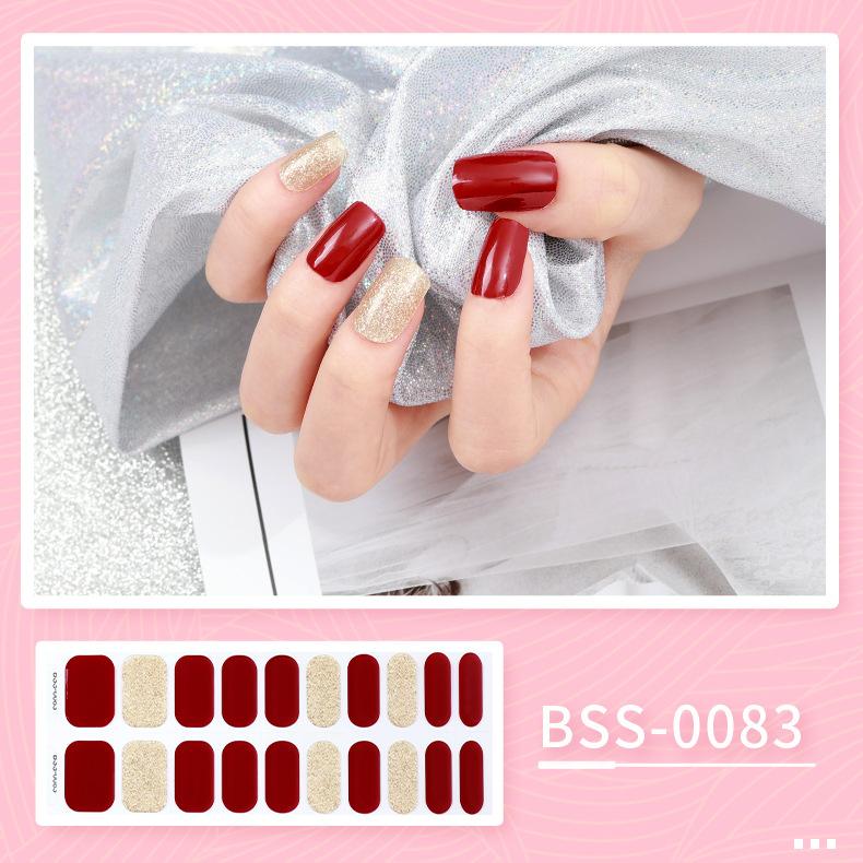 Beauty Stickers Semi-cured Nail Stickers UV Phototherapy Lamp Gel Manicure Stickers Mixed