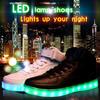 Sneakers Unisex LED High-Top Luminosi - Sette Colori, Scarpe da Ginnastica Sportive Board Fluorescenti