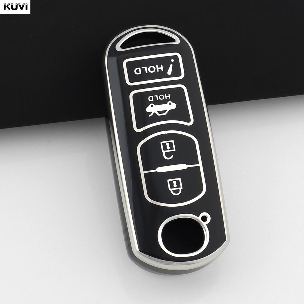 4 Button Fashion TPU Car Key Case Cover For Mazda 2 3 6 Demio Atenza Axela CX-5 CX5 CX-3 CX7 CX-9 3 4 CX30 2016 2017 2018 2019