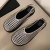 Fashion Comfortable Breathable Woven Flat Sandals Women Fashion Round Toe Hollow Back Strap Designer Shoes Concise Non-slip Casual Shoes