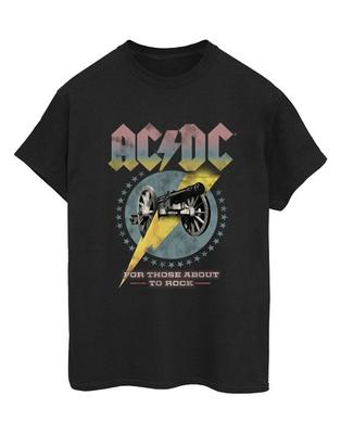 ACDC Womens/Ladies For Those About To Rock Cotton Boyfriend T-Shirt