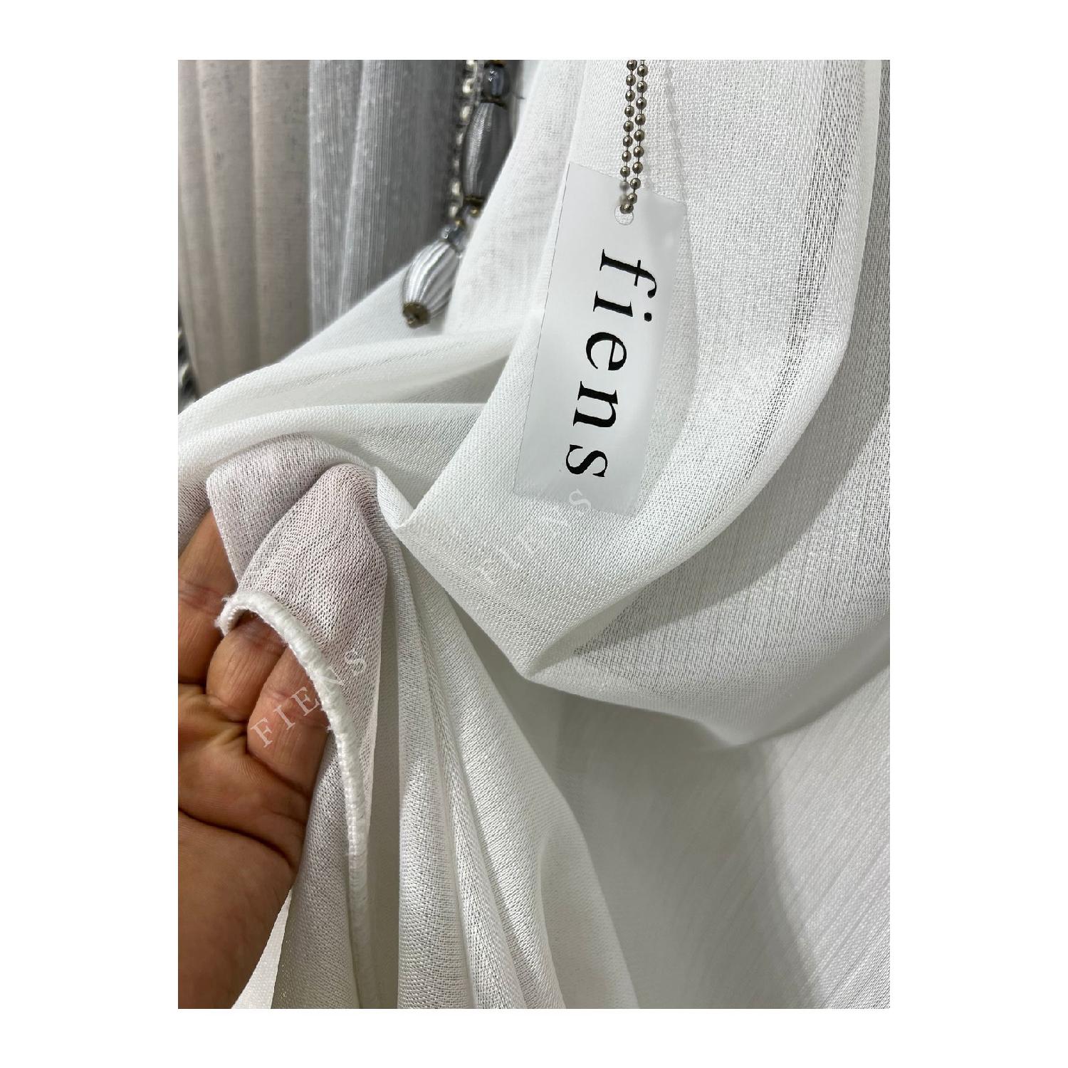 

Tasoft Bamboo Heavy Weight 1/3 Layer Tightly Pleated Tulle Curtain Suitable For Every Room No Iron Requirement 30 x 45 белый