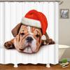 Curtain Christmas Shower With Hook Waterproof Bathroom Decoration Santa Claus