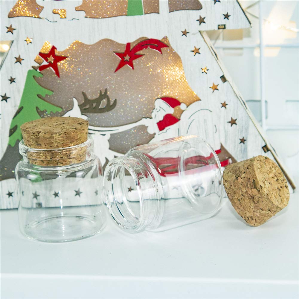12 1.7 Oz Cork-Stop Glass Bottles with Corkscrews, Decorative Bottles/Storage Tanks - 47 X 50 X 33 Mm