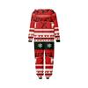 Christmas Print Family Matching Hooded Long Sleeved Zippered Jumpsuit Set