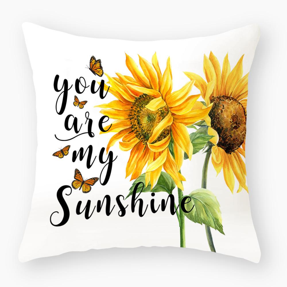 Printed Pillowcase Home Sofa Decorative Cushion Cover Creative Printed Waist Pillowcase
