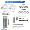Universelles Schnellverschluss-Haubenstifte-Set, 6,2 cm Durchmesser Druckknopf-Entriegelungsschloss, Aluminium Heavy Duty Haubenverschluss für Auto LKW SUV, 21-teiliges Komplettset