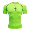 Magliette a Compressione per Allenamento Cristiano Magliette Sportive Asciugatura Rapida Uomo Palestra Fitness Maglie Intime Top Manica Corta Rash Guard