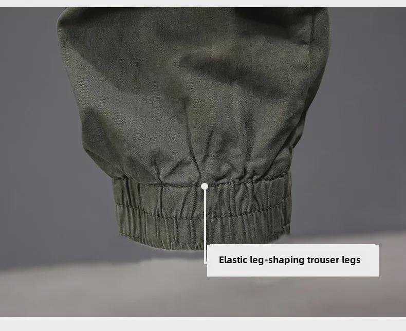 Men's Plus-Size Elastic Work Pants - Wear & Dirt Resistant, Cuffed Construction Overalls