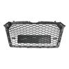 RS4 Style Honeycomb Mesh Hex Grille Grill Fit  A4/S4 B9 2017-2019 Black