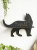 1Pc Black Cat Wall Shelves with Flower Pattern, Floating Wall Shelf, for Placing Crystals, Essential Oils Aromatherapy Stones