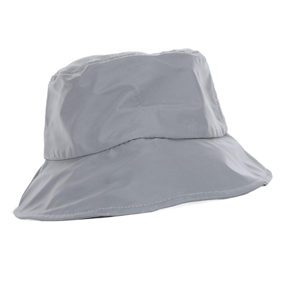 Reflective Hat Skin Friendly Breathable Stylish Cotton Bucket Hat for Women Men for Walking Running Cycling Party Silver Gray