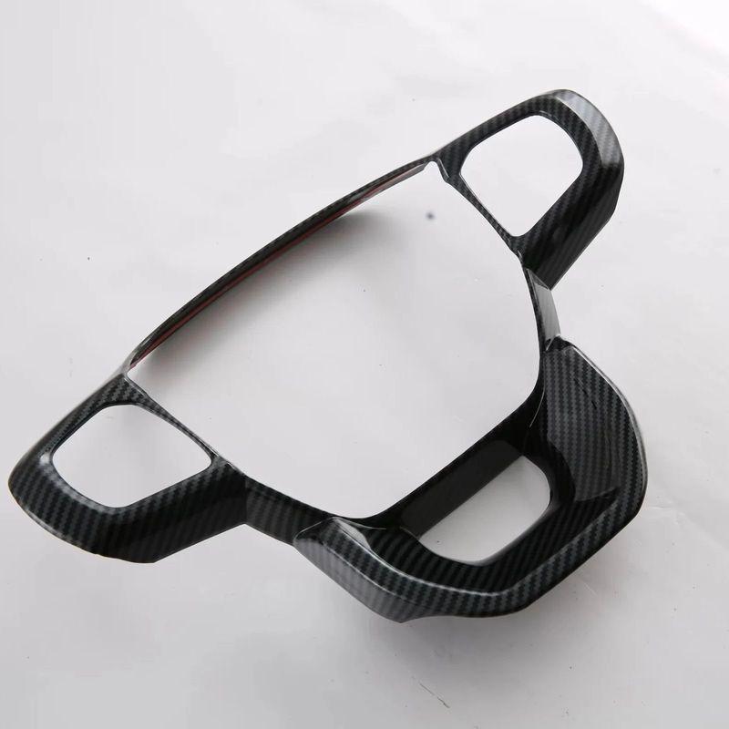 For Ford Ranger XTL T9 2024 ABS Carbon Fiber Steering Wheel Switch Buttons Frame Cover Sticker Car Styling Accessories