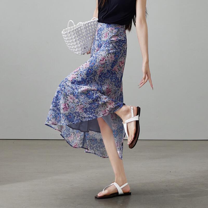 SOFSIL Women's Floral Print Midi Skirt